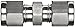 Parker A-Lok 4SC4-316 316 Stainless Steel Compression Tube Fitting, Union, 1/4