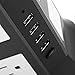 Safemore 8-AC Outlets Power Strip with 2.1A 4 USB Charging Ports and 6.5-Feet Cord (Black/White)