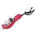 Camping Utensil Set 3 in 1 Foldable Multi-function Stainless Steel Pocket Fork Spoon Knife Kits Brilliant Eating Utensil for Hiking/Survival by Buycitky