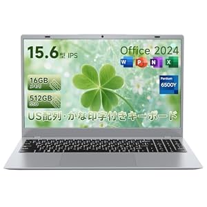 ZRASU ノートパソコン Office 2024搭載 15.6型 16+512GB 6500Y(最大3.4GHz) 1920×1080 IPS液晶 FHD