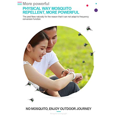 Choosebuy Mosquito Repellent Bracelet, USB Charging Electronic Anti Mosquito Bug Insect Bracelet Wristband Pest Repellr for Child Adult Pregnant Women- Camping, Hiking, Outdoors, BBQs (White)