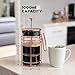 French Press and Tea Maker - 1000ml Coffee Maker Press - Premium Coffee Press with Rose Gold Finish - Thick Glass and Stainless Steel Coffee Brewer - French Press Coffee Maker for Tea, Latte, Expresso