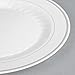 Plexware Plastic Plates, Silver Rim with Ridges, 25-7.5