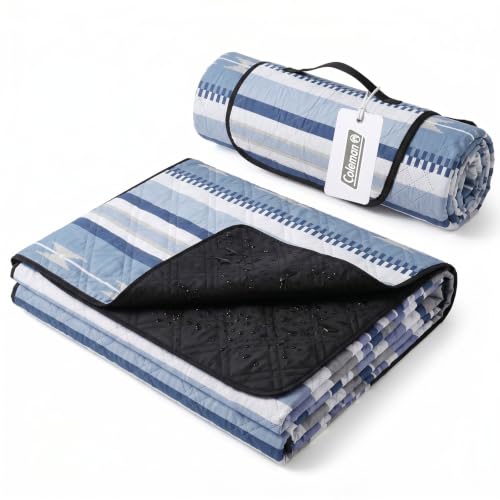 Coleman Water Resistant Blanket, 80"x80", Blue | Outdoor & Indoor, Camping Blanket,