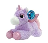 WILDREAM Purple Unicorn Sparkle Big Eyes 11 Inches, Unicorn Plush Toy with Wings