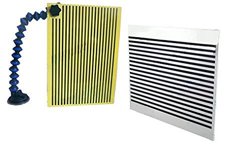 Click Here to See More Images Q-41 2pc Set PDR Yellow and White Striped Ding Board with One Interchangeable Stand Paintless Dent Repair
