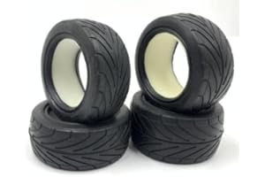 KINGTAIR SF088 1/10 Scale Off/ON Road 4WD 2WD Buggy Rubber Wheels Rally Tires Rubber NO Rims 4PCS for KYOSHO HSP Tamiya VRX REDCAT HPI Ken SRX2 SRX4 Bandit Tekno EB410 yokomo yz4 Racing