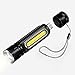 USB Rechargeable Tactical Flashlight,Cofuture LED Handheld Flashlight with Side Light and Magnet,Built-in 18650 Battery,Zoomable,4 Modes,IP65 Water Resistant,for Camping,Hiking,Emergency and Daily Use