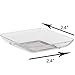 Exquisite Tiny Mini Dessert Plates - 120 Pack 2.4 In. x 2.4 In. Clear Disposable Appetizer Plates - Small Plastic BPA Free for Weddings
