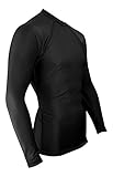 Rash Guard for Men Compression and Base Layer Shirt,  Black, XX-Large