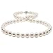 HinsonGayle AAA Handpicked 7.5-8.0mm White Round Freshwater Cultured Pearl Necklace Silver-18 in length