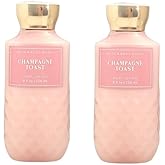 Bath & Body Works Champagne Toast Body Lotion, Lightweight Daily Moisturizer with Shea Butter & Coconut Oil, Bubbly Champagne & Sparkling Berry Scent, 8 fl oz - 2 Pack