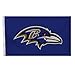 Fremont Die NFL Baltimore Ravens 3' x 5' Flag with Grommets, 3 x 5-Foot, Logo