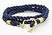 Hallery Alloy Diamond DIY Twining Weave Gilded Anchors Leather Bracelets(No.1)