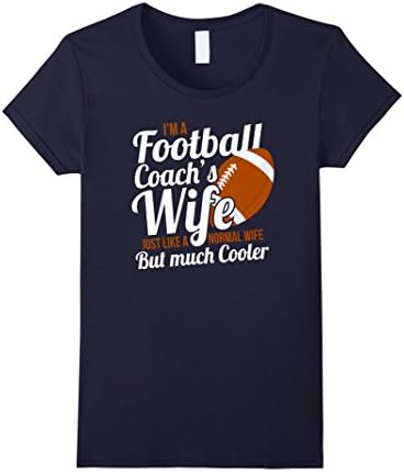 Womens Coaches Wife Shirt Wife Football Cool Gift  Medium Navy