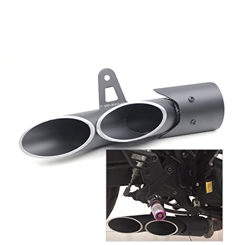 MGOD 38-51 mm Universal Motorcycle Exhaust Pipe Dual Tail Outlet Pipe Slip On Dirt Street Bike Motorcycle