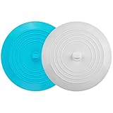 tifanso 2 Pack Drain Stopper 6 inches Silicone Flat