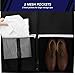 HOUSE DAY Garment Bags 2 Pack 54 inch Garment Bags for Storage Travel Nonwoven Fabric Dress Bag Suit Bag Garment Bag with 2 Large Mesh Pockets Garment Cover Suit Covers for Closet Storage,Black