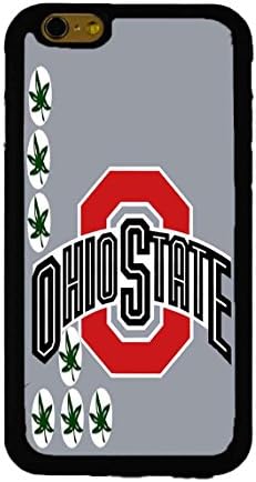Ohio State Buckeyes with Grey (Gray) Background Custom Shockproof Rubber Case By S and S Accessories(TM) for iPhone 6 Plus 5.5"