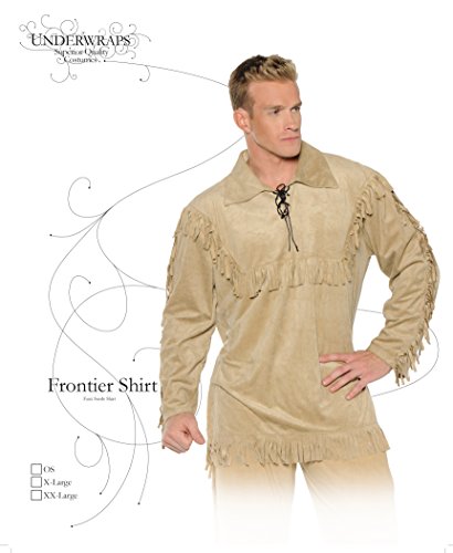 Men's Frontier Costume - Faux Suede Shirt - Image 3