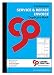 Cherry Service & Repair Invoice, 2-Part Carbonless Book, 8.27 x 11.69 Inches, 50 Sets Per Book