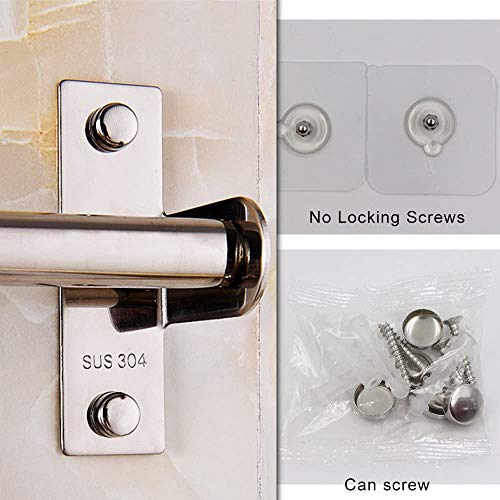 Petilleur Kitchen Sliding Hooks, Stainless Steel Hanging Rack Rail