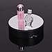 Olpchee Battery Operated 18CM 360 Degree Black Round Mirrored Rotating Turntable Display Stand