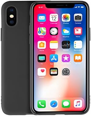 iPhone X case, Soft Gel, TPU [Wireless Charging Support] Protect Phone from Scratches, Bumps, Scuffs, Ultra-light, Slim, Thin Fit, Comfortable Grip, Soft Touch [BLACK]