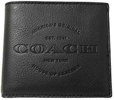 Amazon.com: Coach - Cartera doble de piel para hombre, Negro), 43230-116990