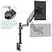 Monitor Mount Stand – Adjustable Single Arm Desk VESA Mount with Clamp, Grommet Base, HDMI Cable for LCD LED Screens up to 32 inch, Gas Spring Articulating Full Motion Arm Holds up to 17.6lbsthumb 2