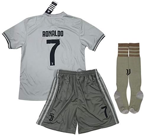 VVBSoccerStore New #7 Ronaldo 2018/2019 Juventus Away Jersey Shorts & Socks for Kids/Youths