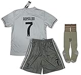 VVBSoccerStore New #7 Ronaldo 2018/2019 Juventus Away Jersey Shorts & Socks for Kids/Youths