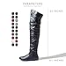 DailyShoes Women's Fashion-Hi Over-The-Knee Thigh High Flat Slouchly Shaft Low Heel Boots