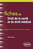 Fiches de droit de la santé et de droit médical : Rappels de cours et exercices corrigés by 