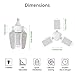 Olafus LED Security Lights Dusk to Dawn 100W, 5000LM LED Flood Light, 5000k Ultra Bright Outdoor Lighting, IP65 Waterproof Street Light with Photocell, 2 Heads Outside Barn Light for Yard Garden Porch