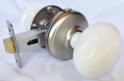 GAINSBOROUGH 89070 Genuine White Porcelain HALL & CLOSET Interior Non-Locking Door Knob Set