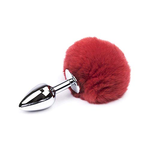 Balalei U Want But-t Play Plu-g 7 Color All Size Metal Rabbit Ta-il anale Plu-g Stainless Steel Bunny Ta-il to-ys for Women Light Blue,Black,Red