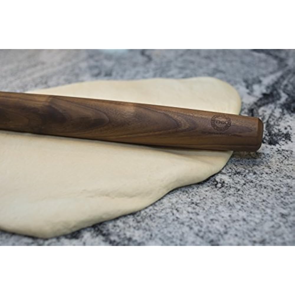Black Walnut French Style Rolling Pin Tapered Solid Wood Design. By eBay