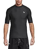 Baleaf Men's Short Sleeve Rashguard Swim Shirt UV Sun Protection UPF 50+