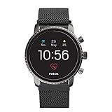 Kartice Compatible Fossil Gen 4 Q Explorist HR Band,22mm Milanese Metal Stainless Steel Mesh Replacement Strap for Fossil Gen 2 Q Marshal/Fossil Gen 4 Q Explorist HR Smart Watch.(Black)