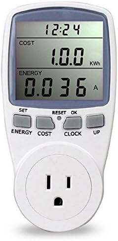 PPCS LCD US Plug Socket Energy Meter Electricity Watt Voltage Amps Usage Frequency Monitor Analyzer Power Manage