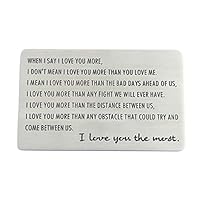 XYBAGS Men Birthday Gift Ideas, Engraved Wallet Inserts, Stainless Steel Wallet Card Anniversary Gifts for Him Boyfriend Husband