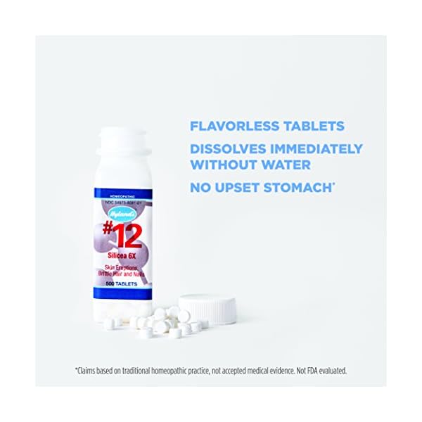 Hyland’s Homeopathic Cell Salts 12 Silicea 6X Tablets, Natural Relief