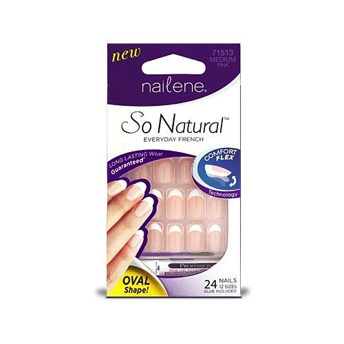 Nailene So Natural Nails Pink Oval (Pack of 2)