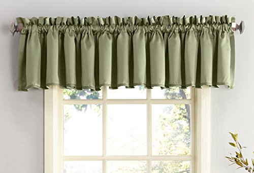 Sun Zero Barrow Energy Efficient Rod Pocket Curtain Valance, 54
