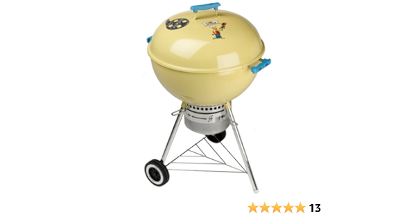Amazon Com Weber 758098 22 1 2 Inch One Touch Gold Charcoal Kettle The Simpsons 10th Anniversary Limited Edition Grill Freestanding Grills Garden Outdoor