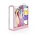 Guidecraft See and Store Dress-up Center – Pastel: Toddlers' Clothing Rack Wardrobe with Mirror & Shelves, Cubby Armoire with Bottom Tray - Kids Bedroom Furniture