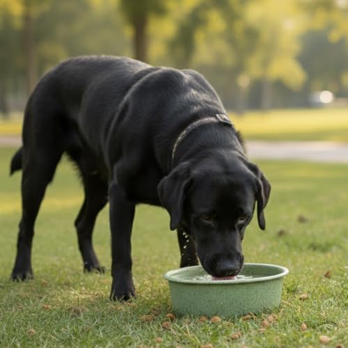 Pawpourri Dog Bowls Stainless Steel Anti-Skid Dog Food Bowl & Water Bowl, Speckle Design Pet Feeder for Puppy and Small Dogs, Durable & Easy Clean Feeding Bowl (Green, 470 ML)