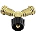 Lasco 17-5361 Propane Fitting Tee with 1-Male QCC and 2-Female QCC