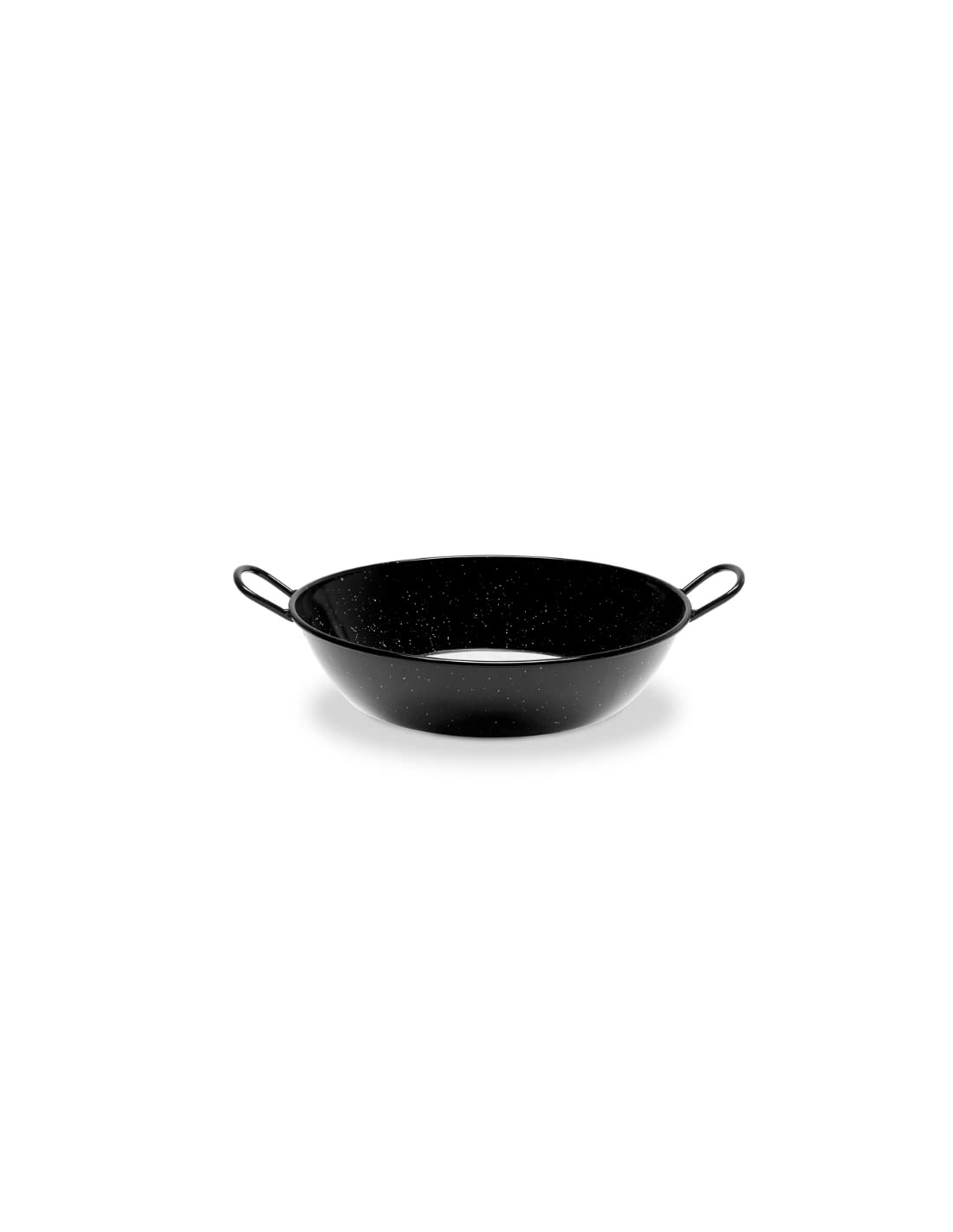 Vaello Campos Enamelled Deep Frying Pan / Flat Bottomed Wok / Spanish Sarten - Double Handle 45 Centimeter